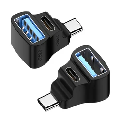 Adaptador USB‑C Acodado 180° Carga Rápida – Compatible Steam Deck/Nintendo Switch