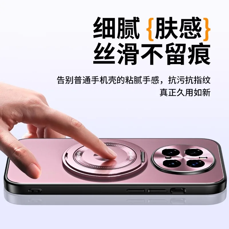 Cubierta magnética mate con soporte de anillo para Honor Magic 8 Pro Magic8 Lite, cubierta protectora de parachoques duro para Honor Magic 8 7 Pro X9D - imagen 4