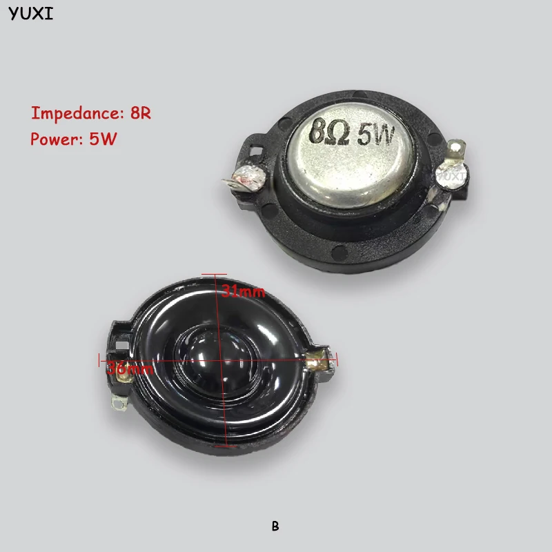 YUXI-minialtavoz portátil de tono alto, 2 piezas, 30mm, 31mm, 3cm, 4 Euro, 5W/8 Euro, 5W - imagen 3
