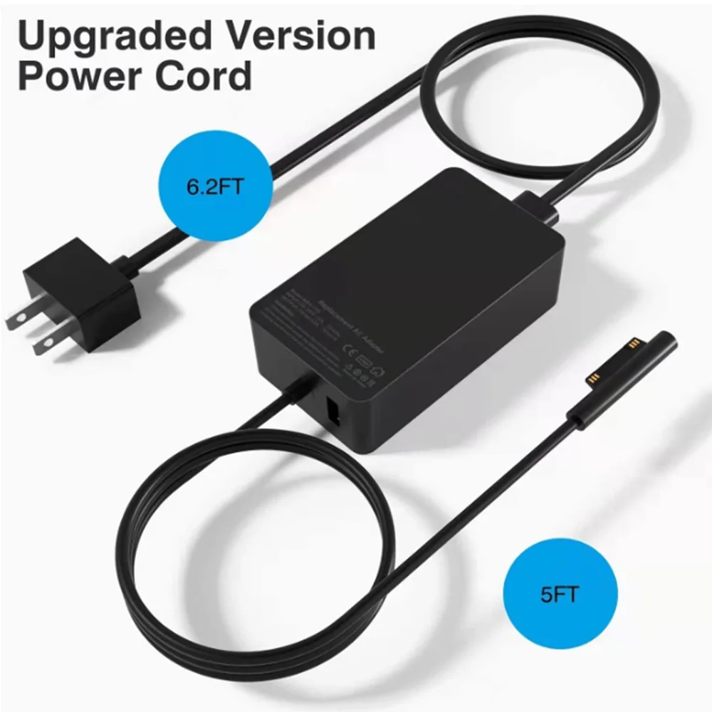 Cargador Microsoft Surface 65W – Compatible Pro, Laptop, Book y Go - imagen 2