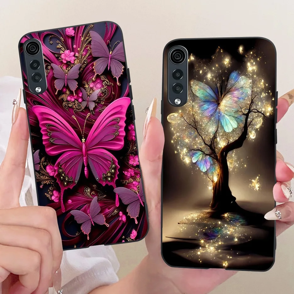 Para LG Velvet 5G funda LM-G900N elegante mariposa pintado funda de silicona suave funda de teléfono para LG Velvet 5G UM LGVelvet Fundas bolsas - imagen 2
