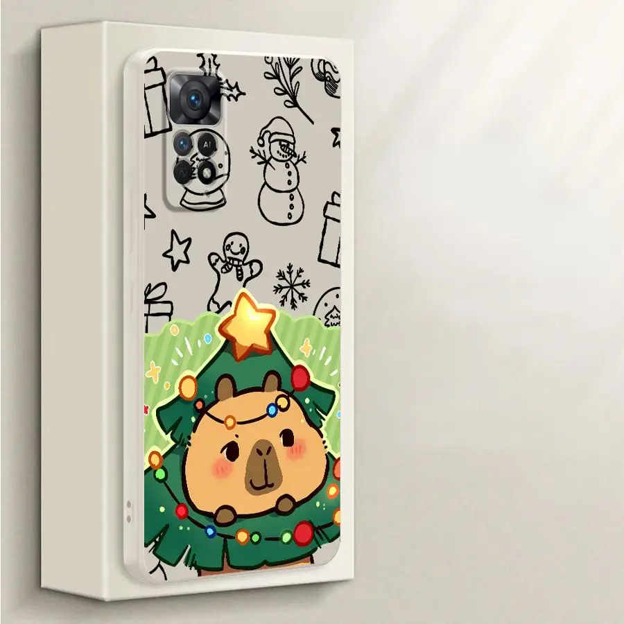 Funda blanda para Xiaomi Redmi Note 13 12 ProPlus 14 Pro Plus 10 11s 10Lite 10 11 Pro 12s Navidad Capibara - imagen 4
