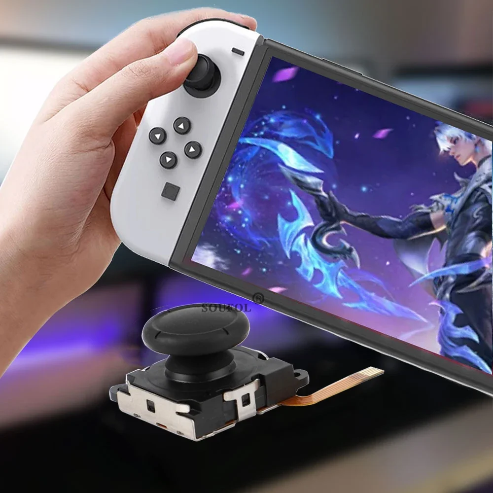 Joystick de efecto Hall, Joysticks de detección Hall para Switch/Lite/OLED Joycon, palanca de pulgar analógica 3D, sin palos electromagnéticos a la deriva - imagen 2