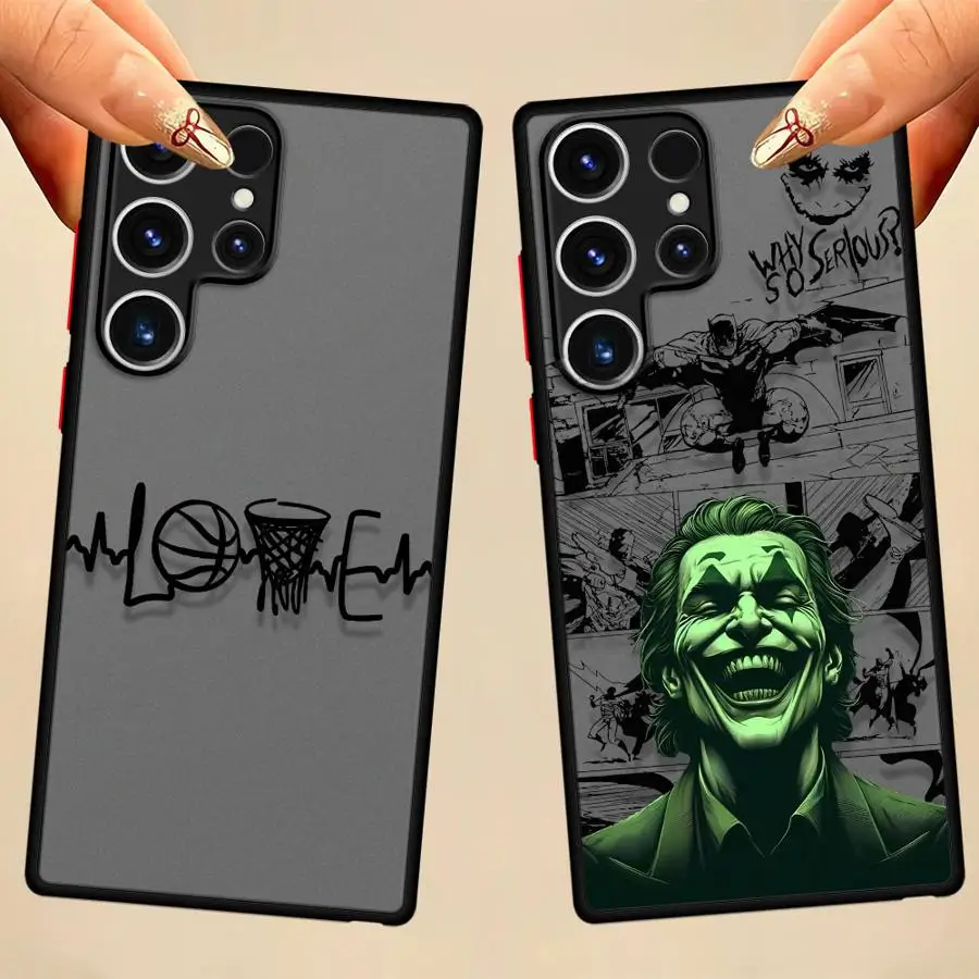 Funda carcasa con borde negro para Samsung Galaxy S10 + S23 S22 Plus S20 FE S25 Ultra S21 S21 5G S9 Plus S24 Ultra baloncesto Retro