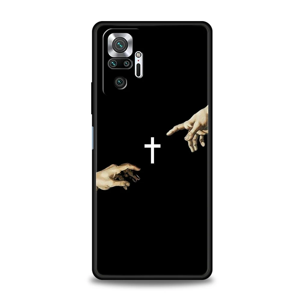 Funda de teléfono con cruz cristiana de Jesucristo de la Biblia para Xiaomi Redmi Note 14 5G 13 12 10 11 Pro Plus 4G 14C 13C 12C 10C 9C TPU - imagen 3