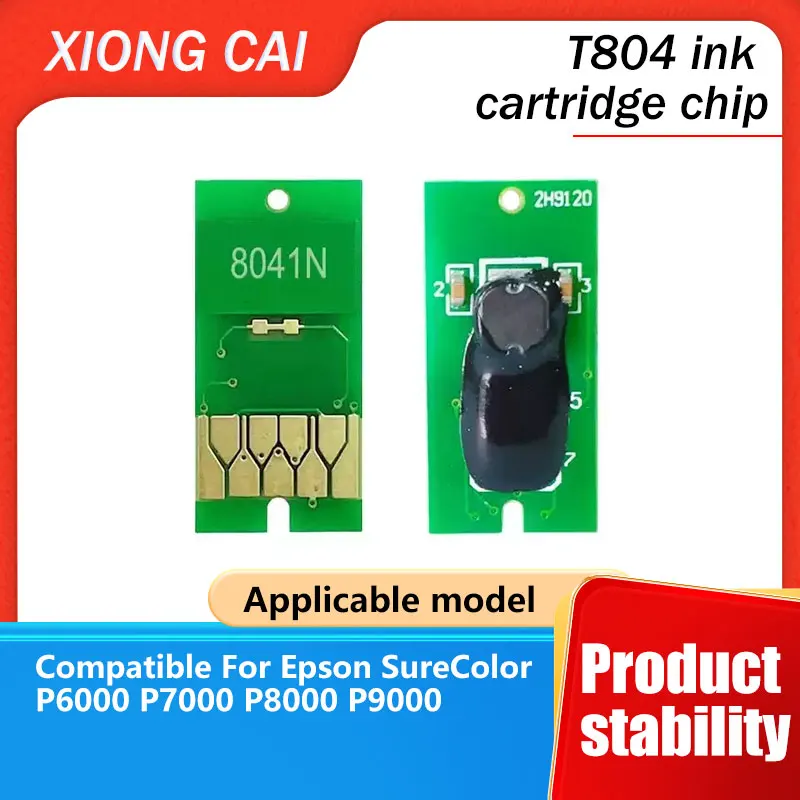 Adecuado para chips de cartucho de tinta Epson T8041-T8049 P6000 P7000 P8000 P9000 chips de cartucho de tinta de impresora de gran formato EUR y EE. UU.