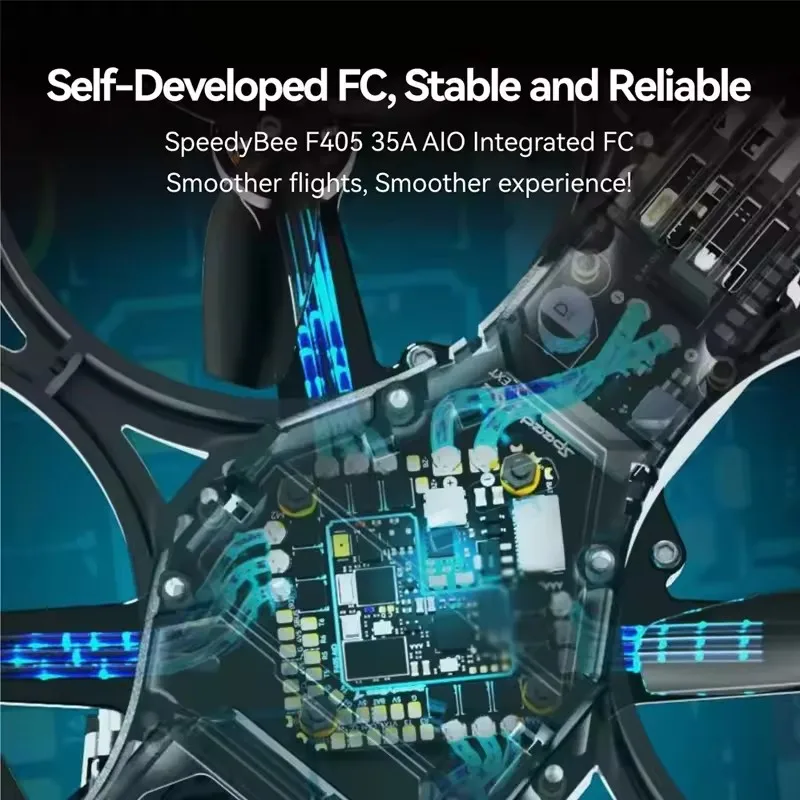 SpeedyBee Bee25 2,5 pulgadas HD FPV Drone ELRS 2,4G TBS versión para O4 O3 unidad de aire Runcam Link RC FPV Cinewhoop Drone avión - imagen 4