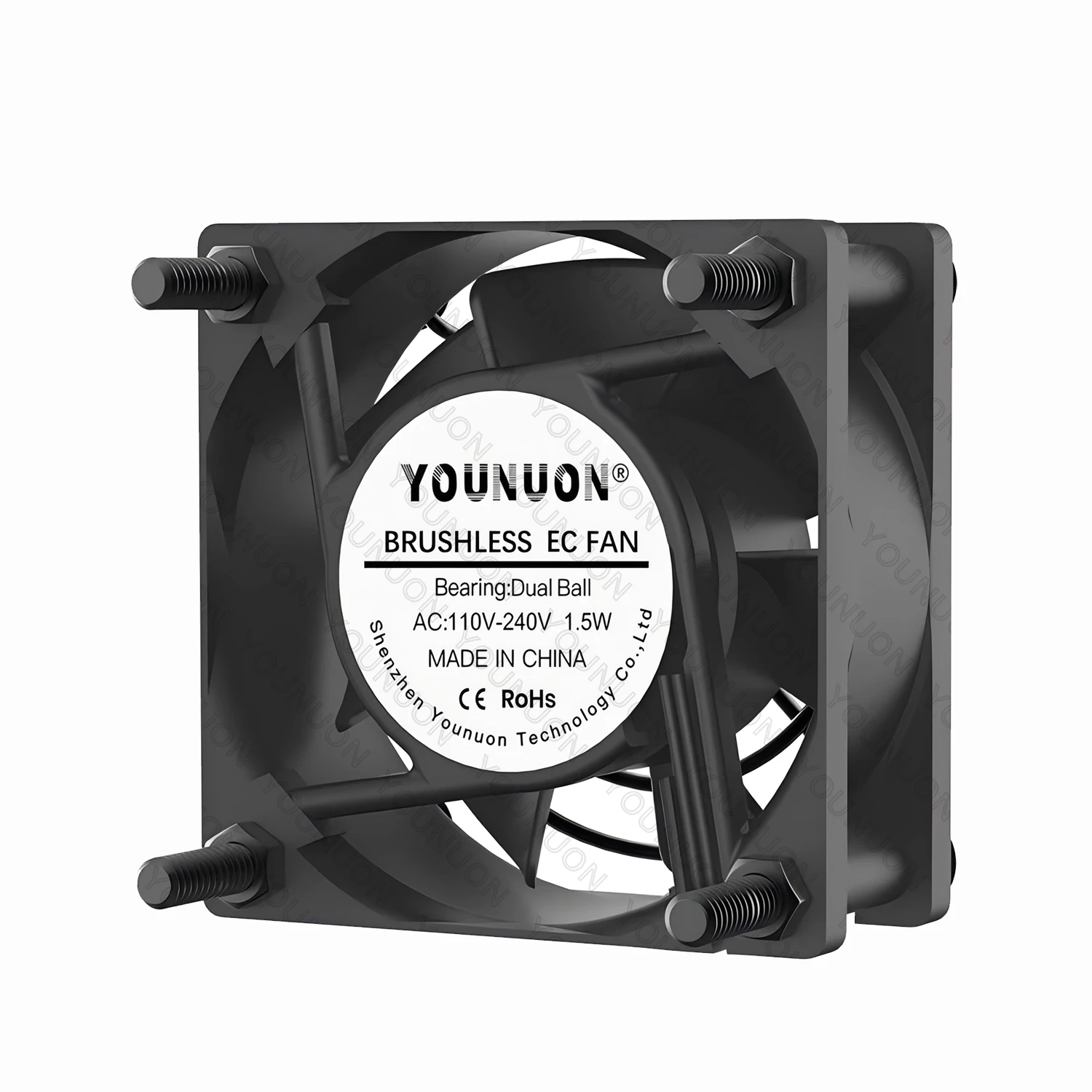 Ventilador de CA de 60mm 6025, ventilador sin escobillas EC de 60mm x 25mm, CA 110V 115V 120V 220V 240V, ventilador Axial, caja de ordenador, ventilador de escape de servidor industrial - imagen 4