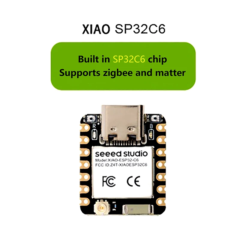 1 unidad Seed Studio XIAO ESP32C6 WiFi 6 + compatible con Bluetooth Ble 5 compatible con placa de desarrollo Zigbee Matter módulo inalámbrico WIFI - imagen 2
