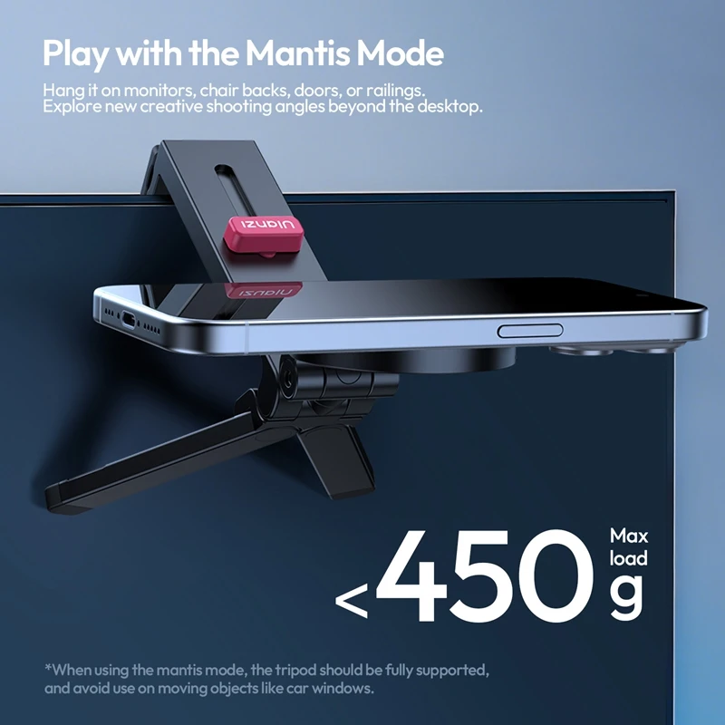 Ulanzi MA88 MagLock soporte para teléfono 3 en 1 trípode de escritorio palo de Selfie de mano soporte magnético para viajes cocina Vlog Shots - imagen 4