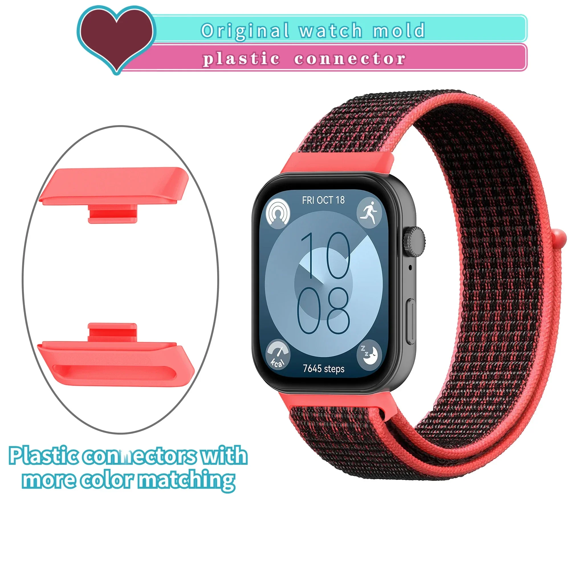 Correa de nailon para Huawei Watch Fit 4 Pro, pulsera deportiva tejida para reloj inteligente, Correa para Huawei Watch Fit 4 3, pulsera de reloj - imagen 2