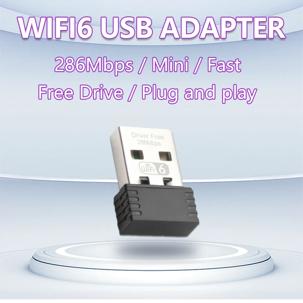 OPTFOCUS Wifi6 2,4G 286mbps Adaptador Wifi USB Para PC Adaptador wifi 6e Dongle Usb Mini receptor inalámbrico de Wi Fi Para PC - imagen 3