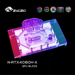 Bykski Bloque de Agua GPU NVIDIA RTX 4080 de Referencia, Cobre y RGB
