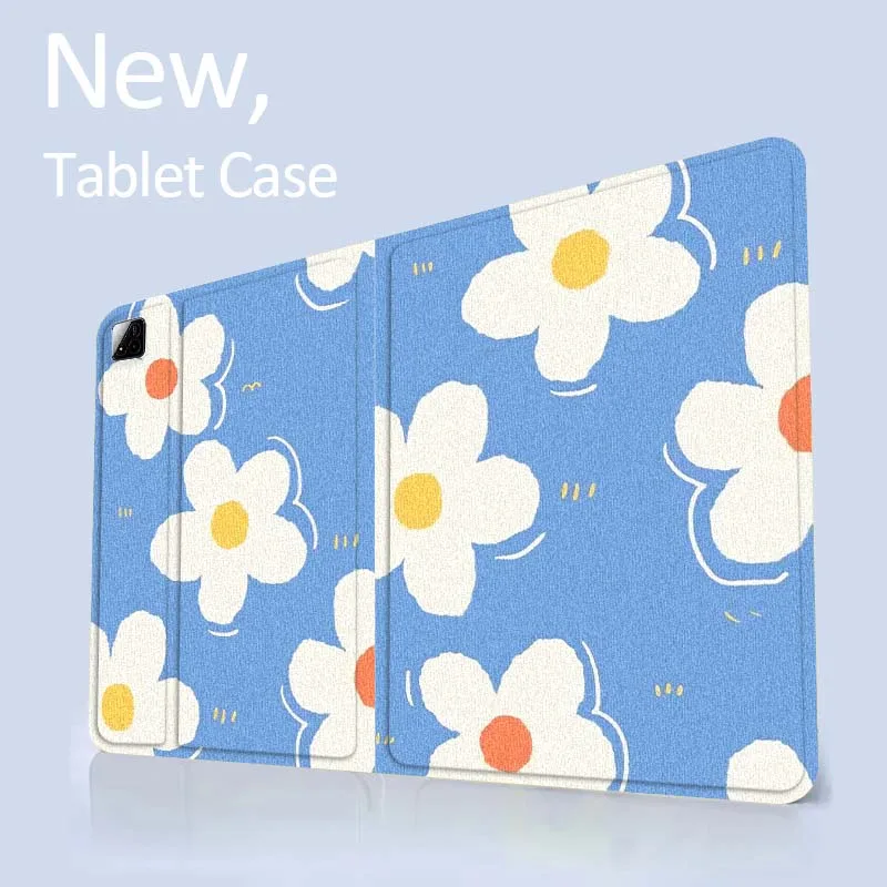 Arte azul dibujos animados pequeña flor para Xiaomi Redmi Mi Pad 2 4 5 6 6s 7 8 11 12,5 12,4 11,2 8,7 SE Pro Plus Max funda para tableta - imagen 5