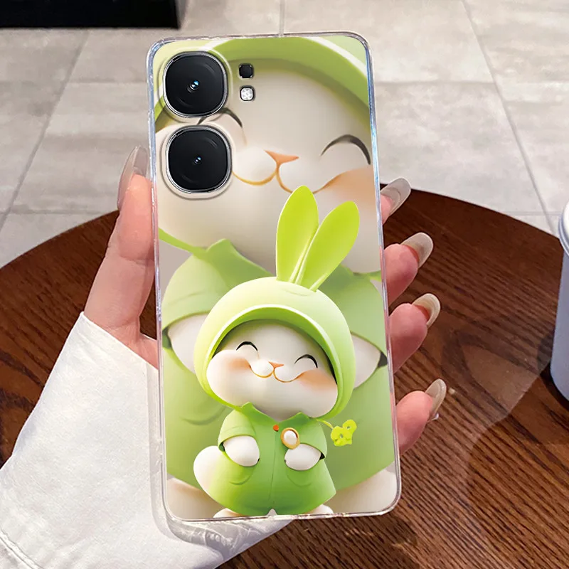 Carcasa para Vivo iQOO Neo9 Neo9s Pro + Neo 9 9s Pro Plus 5G dragón de lujo lindo Cool niños niñas funda trasera transparente para teléfono - imagen 3