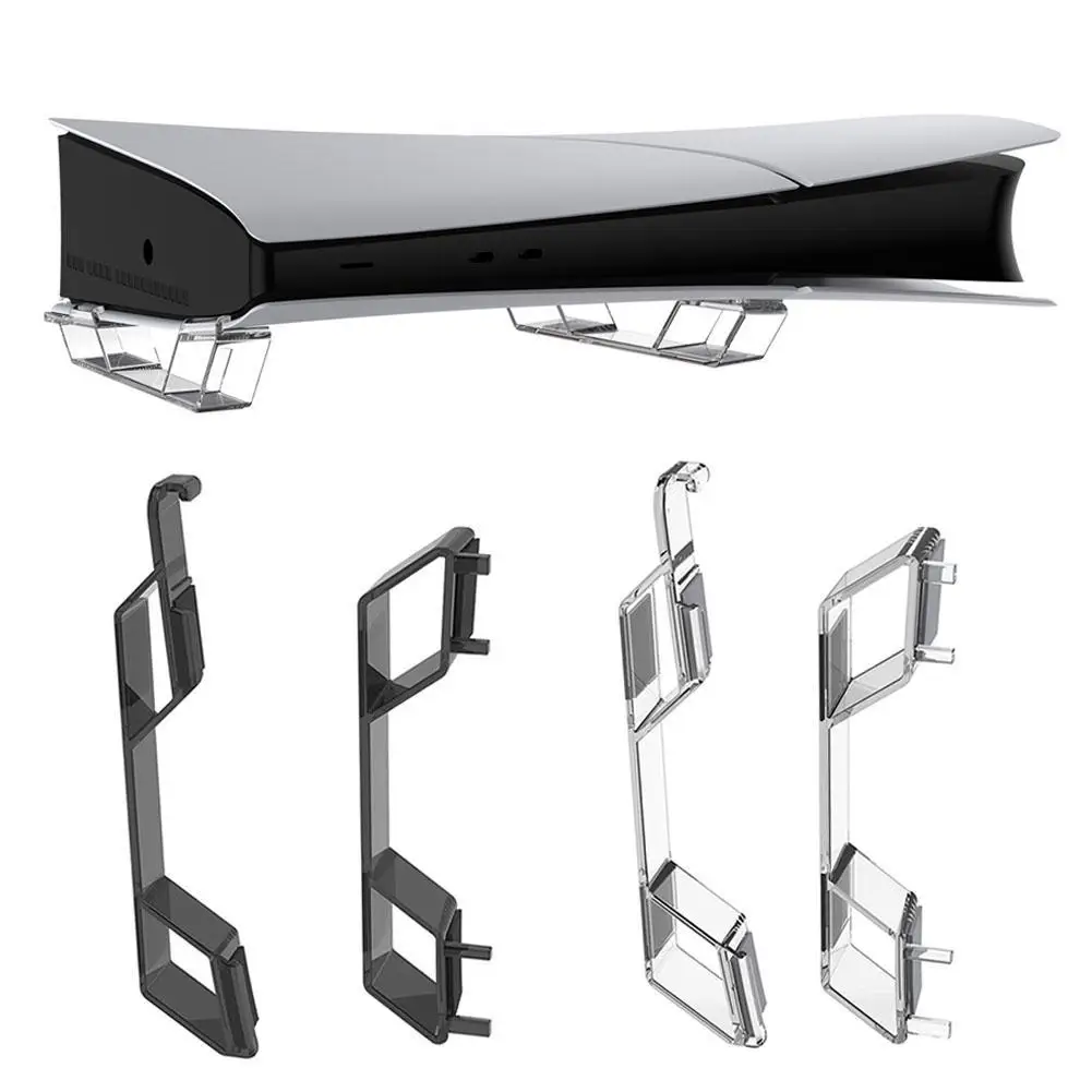 Soporte Horizontal para consola de juegos, edición de unidad Digital/óptica delgada, soporte de montaje en muelle, Base transparente para 5 Slim