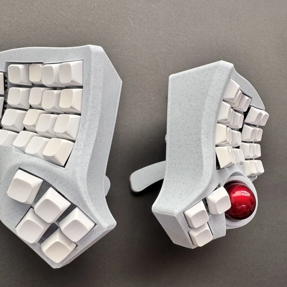 Nuevo Kit de teclado dividido Charybdis 4X6 Trackball personalizado con interruptor de soldadura con almohadilla de palma teclado mecánico dividido con cable RGB ergonómico - imagen 5