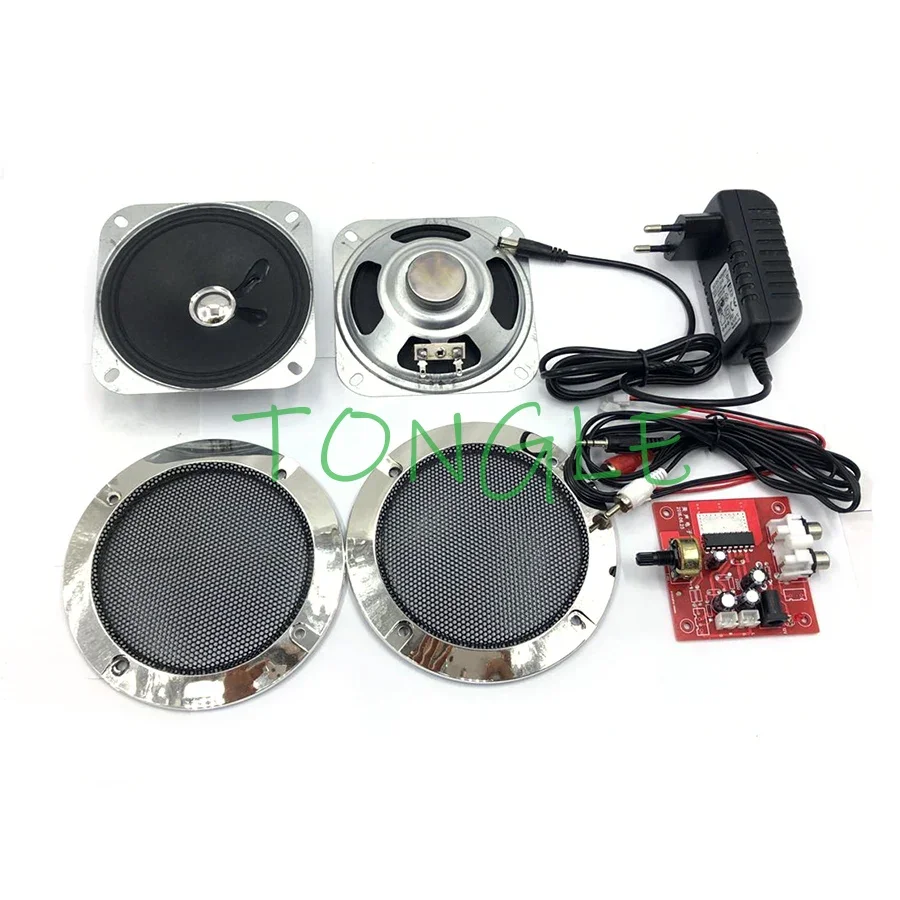 Kit de audio para gabinete de juegos Arcade, amplificador estéreo VIHI, cable de alimentación, adaptador, rejilla de altavoz de 4 pulgadas para tablero de juegos Arcade Pandora