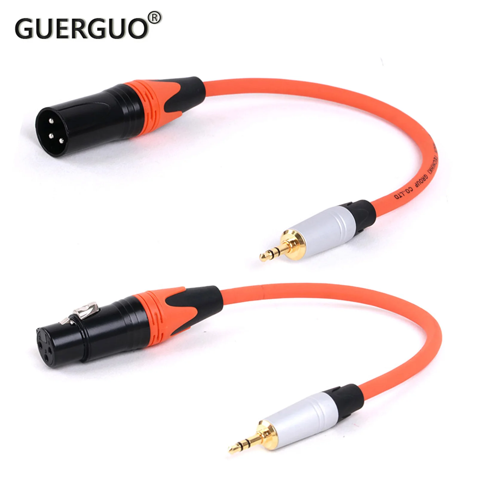 Cable TRS macho a XLR, conector chapado en oro de 3,5mm, estéreo, macho, equilibrado a 3 pines, PVC