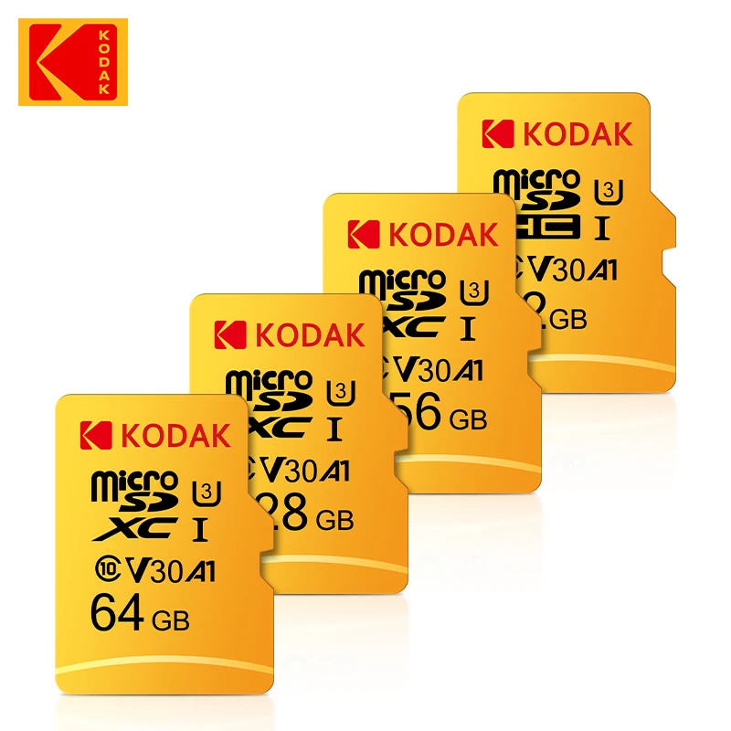 Tarjeta de memoria Original KODAK 32GB 64GB 128GB 256GB 64GB U3 4K tarjeta Micro TF SD 64G SDHC Mini microsd UHS-I C10 TF Trans Flash - imagen 2
