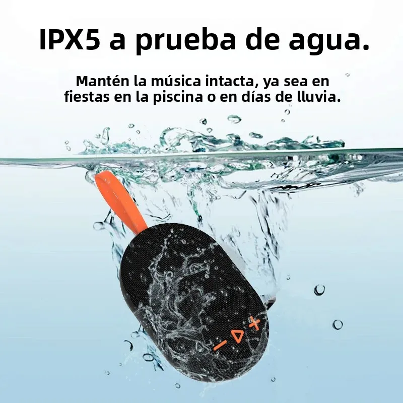 EBS-312 Mini altavoz portátil de 6W con mango de malla de tela IPX5 impermeable para exteriores BT5.4 y función súper magnética - imagen 3