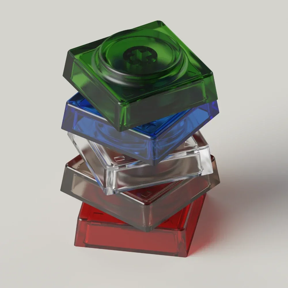 ECHOPME-Tapa de teclado esmerilada transparente para teclado mecánico, 32 teclas, perfil bajo, PBT, bloque de construcción Original - imagen 5