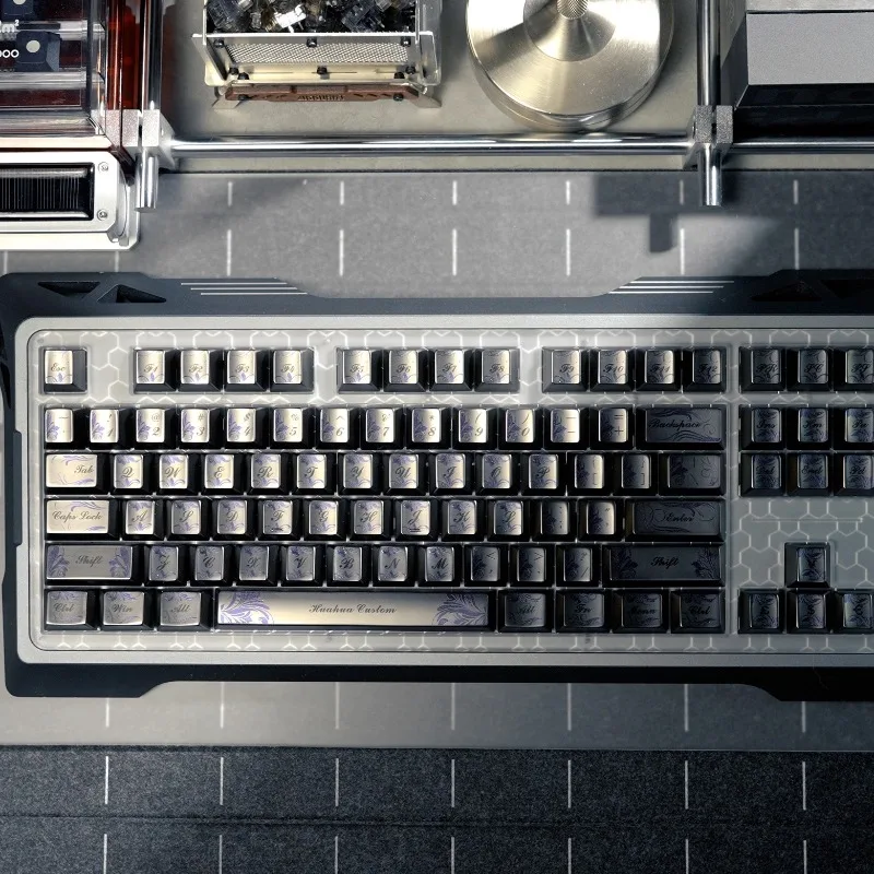Teclas de aleación de Zinc, perfil de cereza personalizado, tapa de tecla negra tonta, alta precisión UV 108 75 60 para jugadores, Teclado mecánico DIY - imagen 4