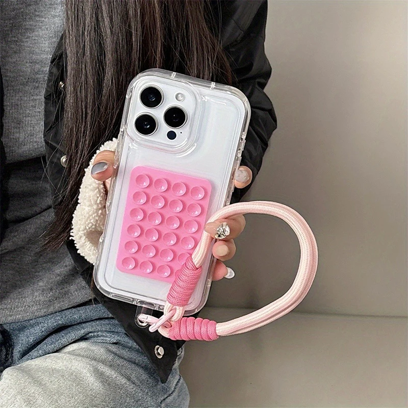 Funda de teléfono transparente con soporte de ventosa para iPhone 16 15 14 13 12 11 Pro Max 16E 7 8 Plus SE2, funda trasera suave a prueba de golpes - imagen 3