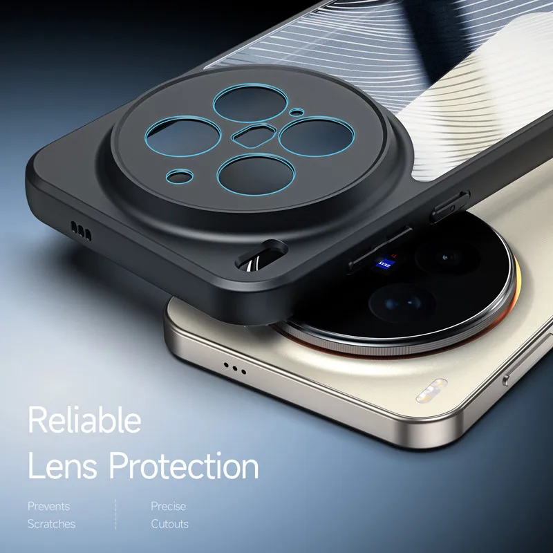 Para VIVO X300 Pro funda DUX DUCIS Aimo a prueba de golpes anticaídas dura PC líneas fluidas cubierta de teléfono translúcida - imagen 3