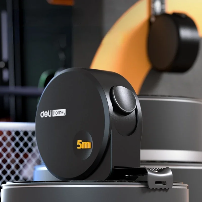 Deli Tools 1 Uds. Cinta métrica de Material de acero negro de 3/5 M herramienta de medición portátil multifuncional para carpintería para el hogar - imagen 5