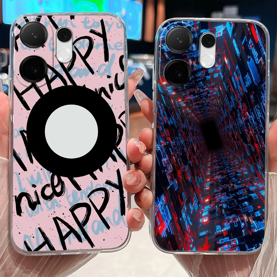 Para Vivo V60 V50 Lite V50E Funda de teléfono encantador dibujos animados suave TPU transparente silicona parachoques para Vivo V 60 V 50 Funda ligera - imagen 3