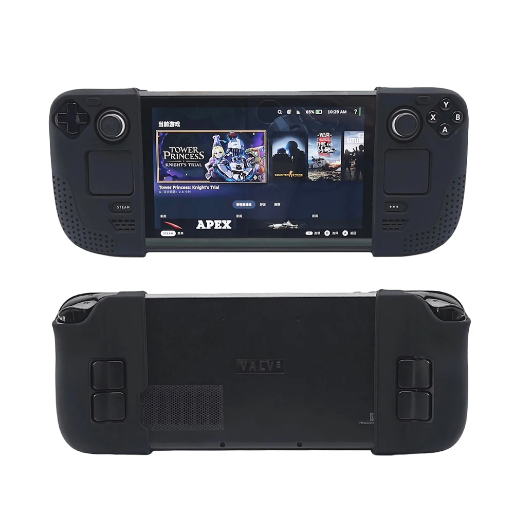 Funda de silicona portátil 2024 para Steam Deck, cubierta protectora antideslizante, accesorios para consola de juegos a prueba de polvo - imagen 3
