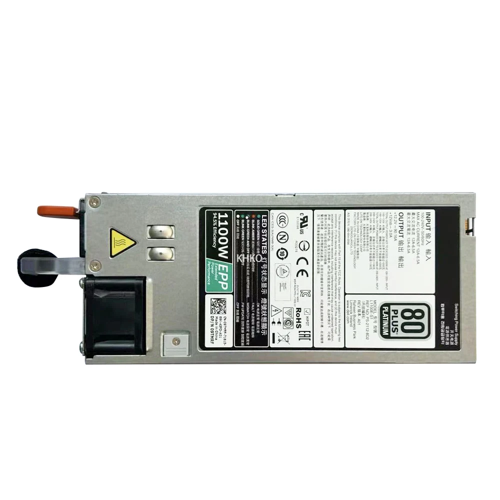 Fuente de alimentación Modular para servidor R630 R730 R740, Unidad de fuente de alimentación PSU 0CMPGM 0Y3H8J 09TMRF, potencia de L1100E-S1 platino EPP 80 Plus de 1100W, Original