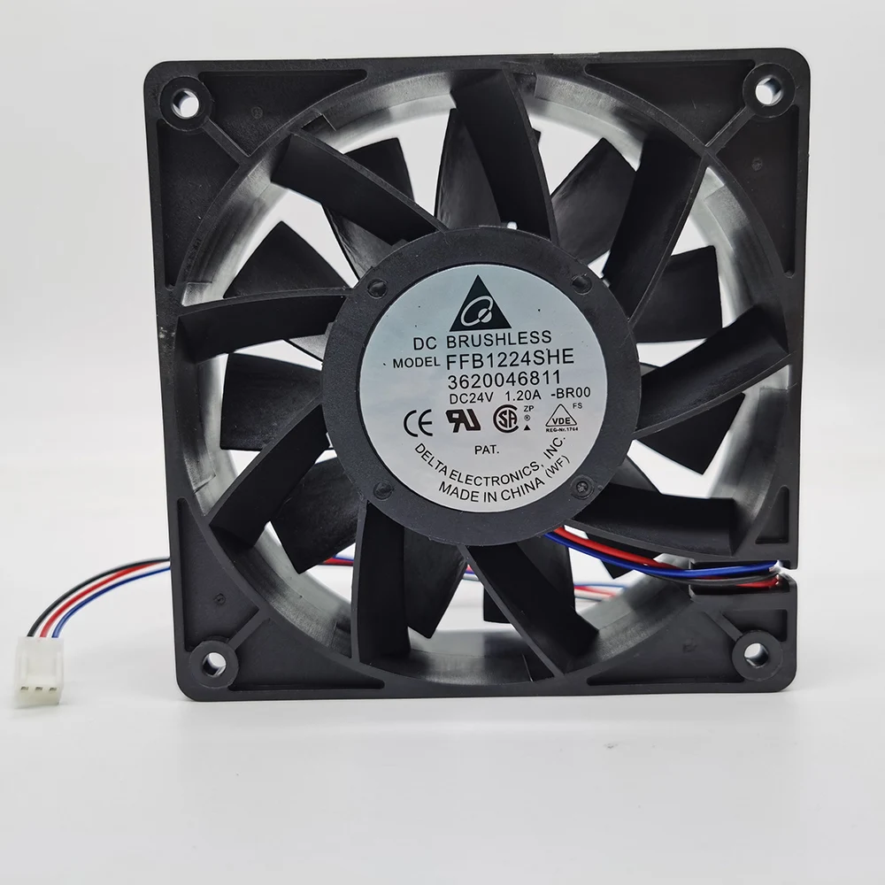12038 FFB1224SHE 12cm 120mm 24V 1.20A ventilador de refrigeración convertidor de volumen de aire grande 120*120*38mm