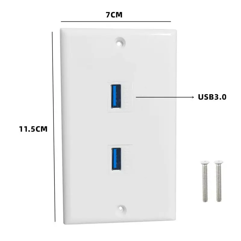 Multi puerto USB 3,0 versión 5Gbps velocidad tarjeta de datos hebilla soldadura libre enchufe Panel enchufe de pared 70mm * 115mm