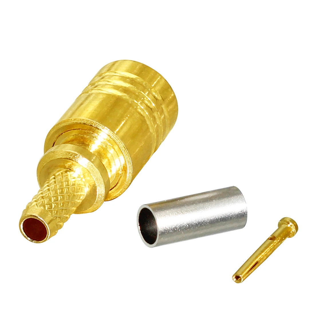 1 pieza nuevo conector hembra SMB conector coaxial RF engarzado para Cable RG316 RG174 LMR100 recto chapado en oro al por mayor - imagen 2