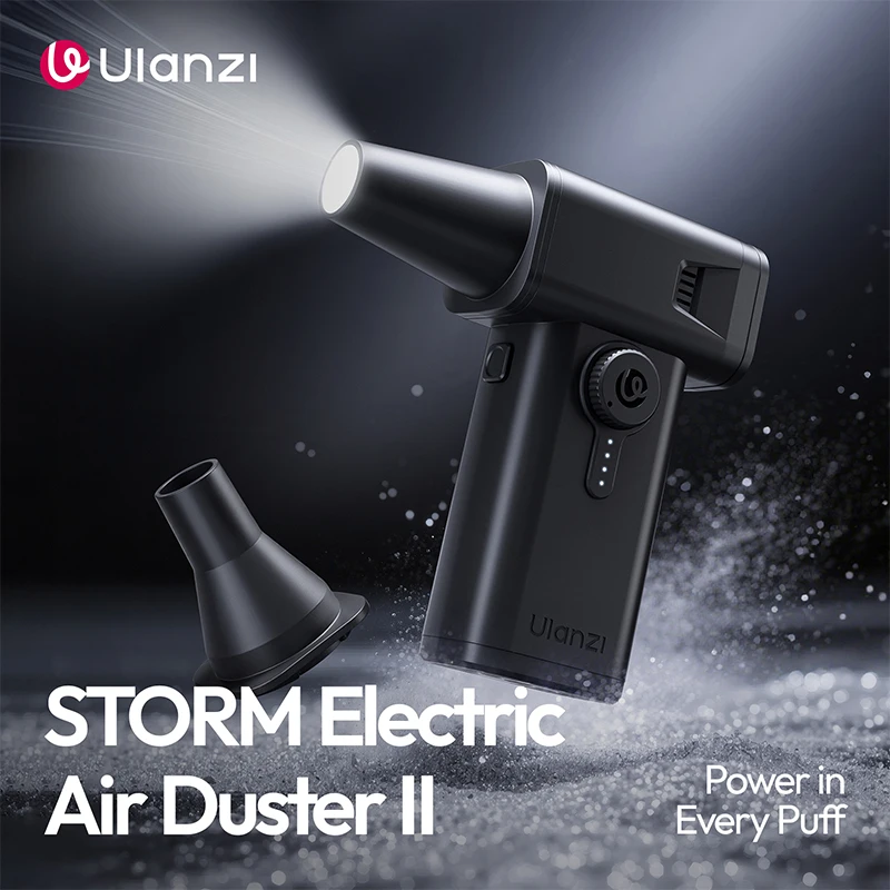 Ulanzi AD02 STORM-espolador de aire eléctrico II, potente soplador para cámara, teclado de ordenador, casa de mascotas, herramientas de fotografía Interior de coche
