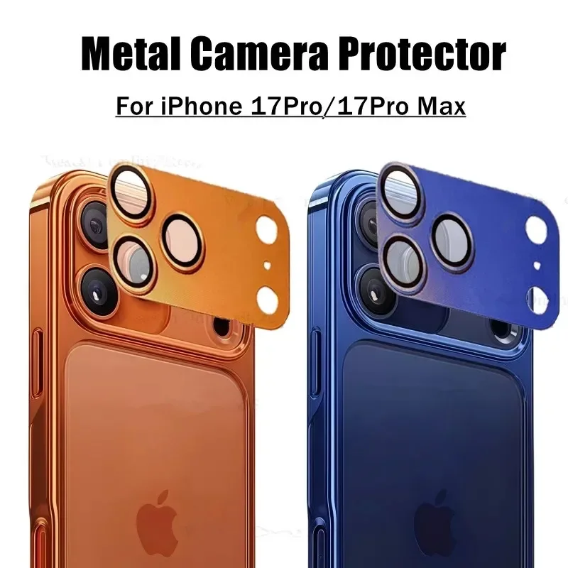 Cámara de armadura de Metal resistente Ultra HD, película protectora trasera de cubierta completa para IPhone 17 Pro Max 17Pro, tapa antihuellas de Color oficial