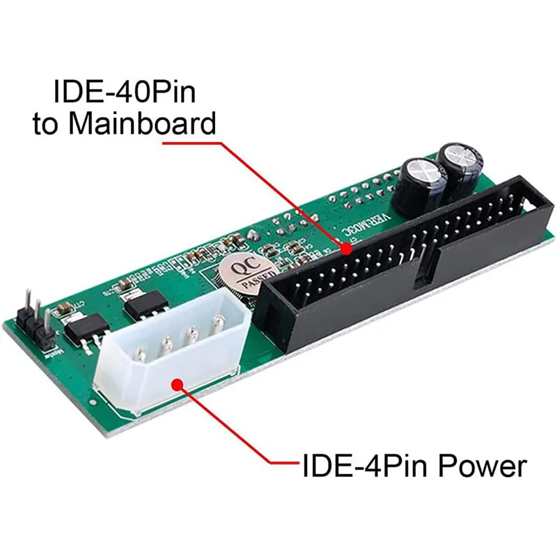 Convertidor de adaptador Sata a IDE, 2,5 Sata hembra a 3,5 pulgadas, Puerto IDE macho de 40 Pines, 1.5Gbs, compatible con ATA 133 100 HDD CD DVD Serial - imagen 5