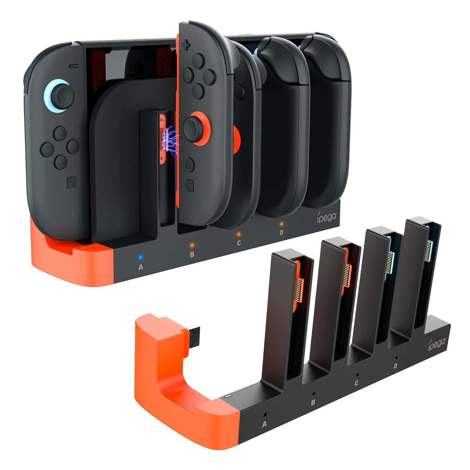 Base de carga para Switch Original & Switch OLED & Switch 2 Joycons controlador inalámbrico base de carga magnética rápida para Switch 2