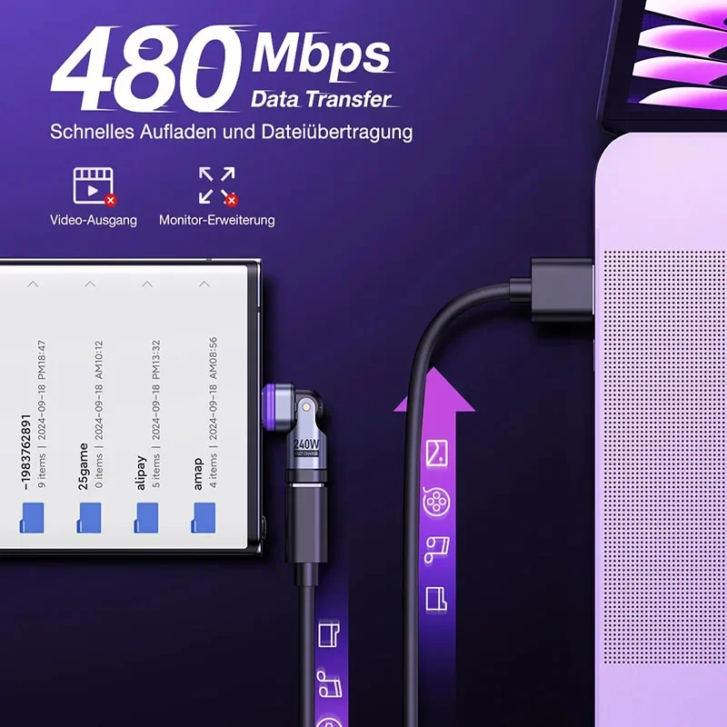 Para iPhone portátil 240W 16pin adaptador OTG magnético tipo C hembra a tipo C IOS Micro convertidor macho PD 5A adaptador de carga rápida - imagen 3