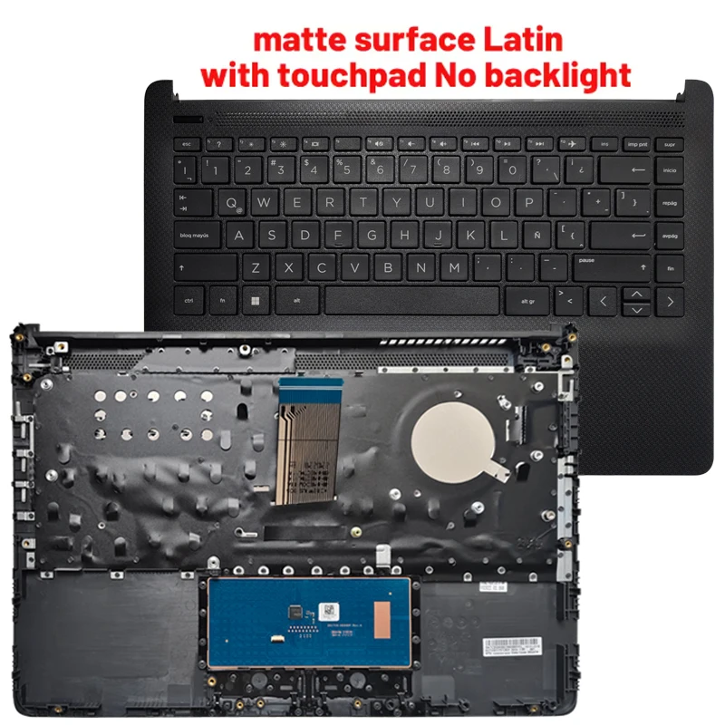 Nuevo para HP Pavilion 14-CF 14-DF 14-DK 14S-DK 14S-CF 240 G8 US/español/latino teclado del ordenador portátil reposamanos superior - imagen 4