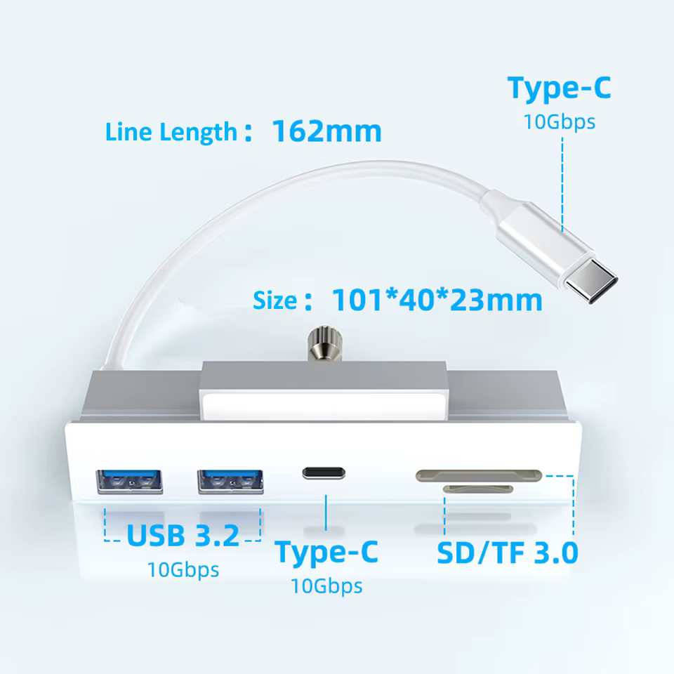 Hub USB-C Aluminio para iMac 2020-2022 – 5 Puertos con Ranura SD - imagen 3