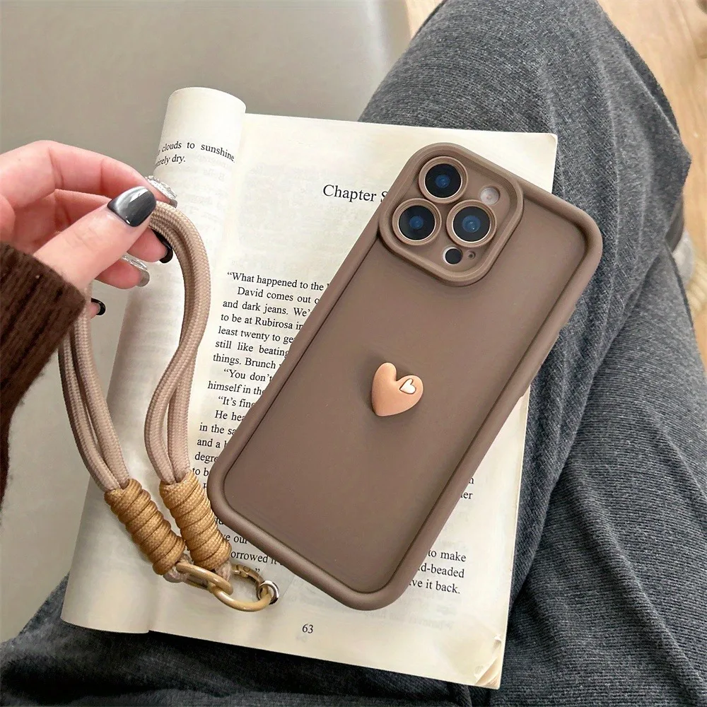 Funda de teléfono con cuerda y cordón suave con corazón de amor 3D para Xiaomi Redmi Note 14 13 12 Pro Plus 5G 13 12S 11S 11 Redmi 12 14C, funda de silicona - imagen 2