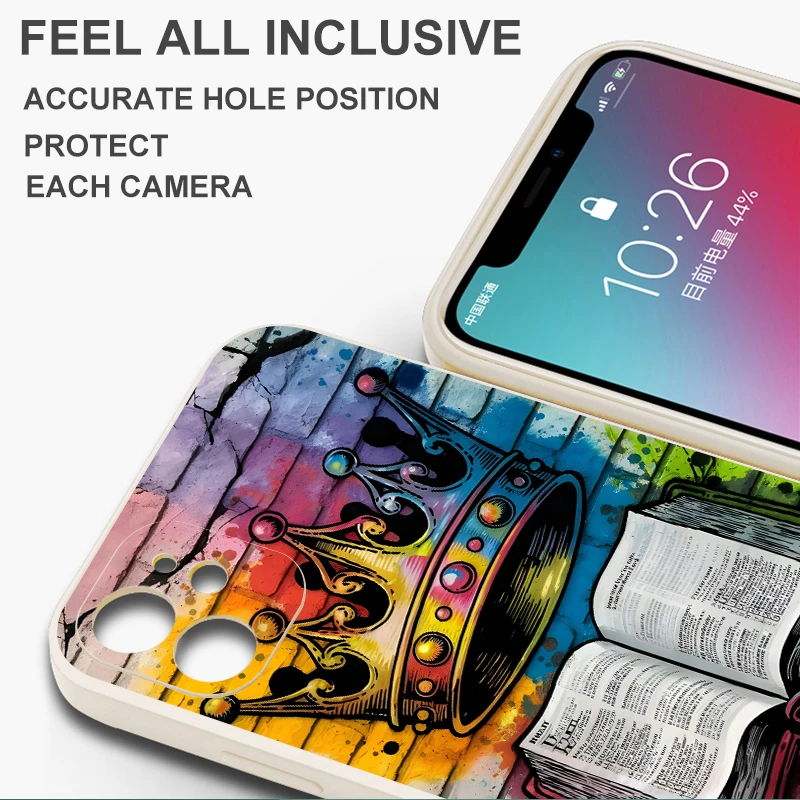 Hermosa corona funda para Apple iPhone 7 8 17 Air XR XS 16 14 15 Plus 16e 11 12 13 Pro Max cubierta suave - imagen 5