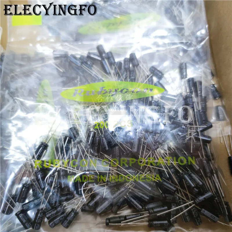 Rubycon-condensador electrolítico de aluminio para placa base, 50V, 10uF, 50 uF, 5x11mm, alta frecuencia, baja ESR 50YXF10MEFC5X11 - imagen 3