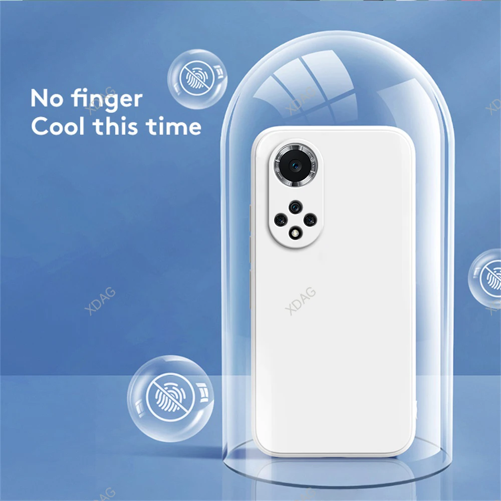 Funda de teléfono móvil suave para Huawei Nova9 Nova 9 Pro 9Pro SE 5G contraído Color puro silicona líquida a prueba de golpes funda trasera de lujo - imagen 2