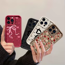 Funda protectora de cámara con lazo de flor pequeña para Oneplus 12R 11 11R 10R 8T One Plus NORD CE 2 3 4 Lite 5G cubierta trasera a prueba de golpes