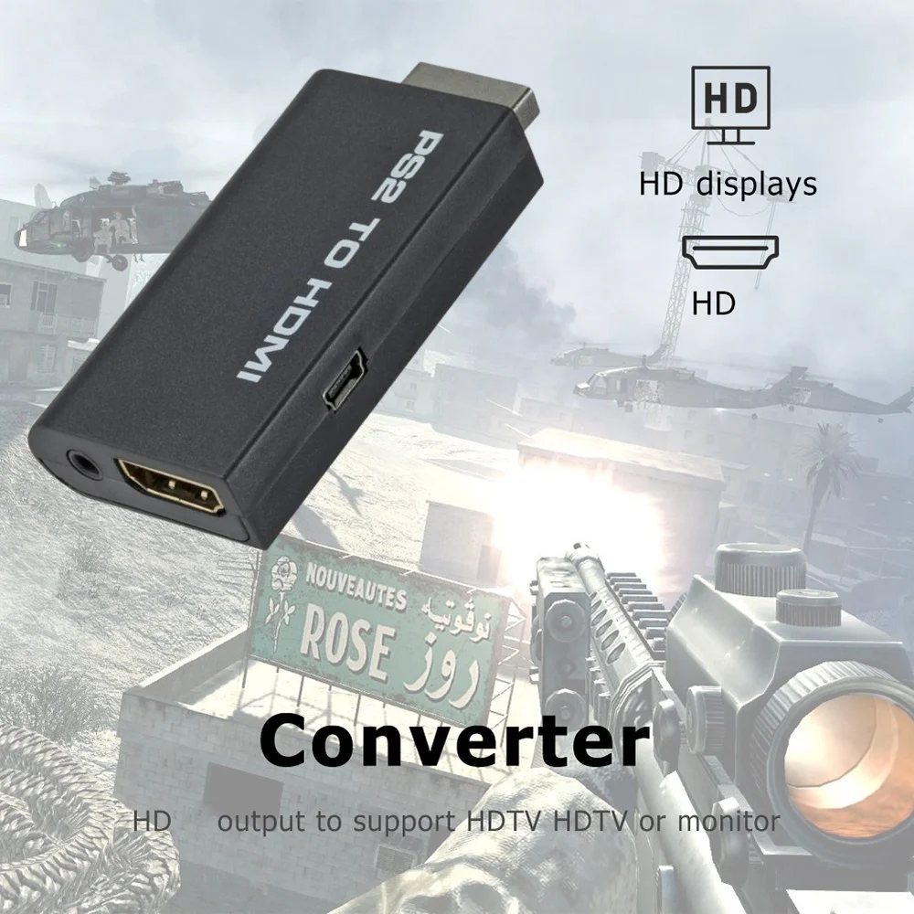 Convertidor portátil de Audio y vídeo PS2 a HDMI HD 480i/480p/576i con salida de Audio de 3,5mm compatible con todos los modos de visualización de PS2 PS2 a HDMI - imagen 4