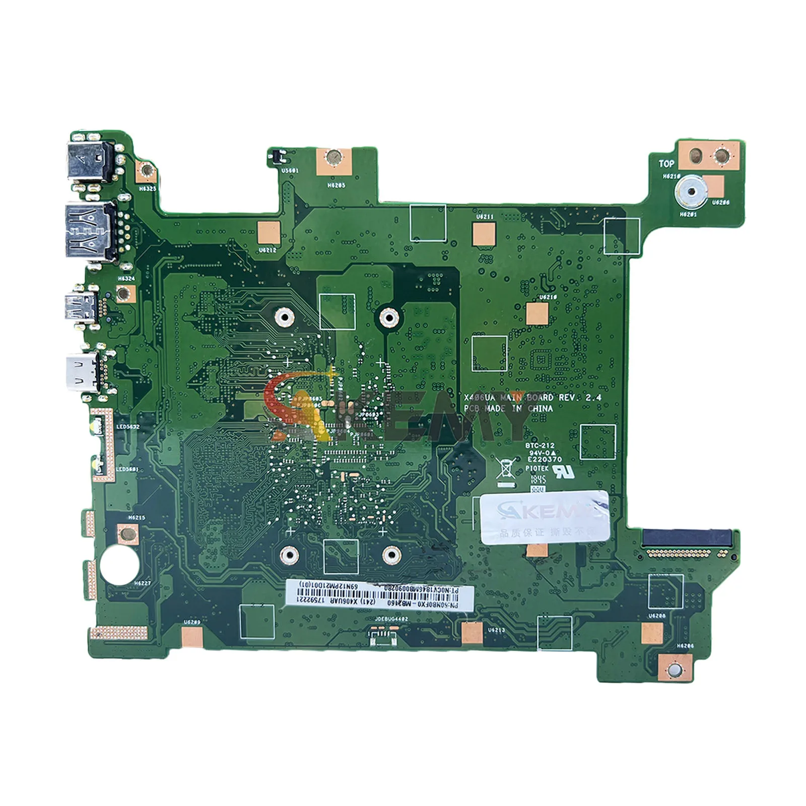 Placa base para ordenador portátil X406UA para ASUS VivoBook X406UA X406UAR V406U X406UAS K406U S406U X406U con CPU I3 I5 I7 pruebas OK - imagen 2